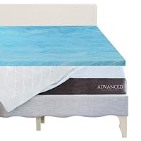 Gel Memory Foam Mattress Topper Queen Size, Plush 2 Inch Thick, Premium Gel-Infused Memory Foam Mattress/Bed Topper/Pad for a Soft, Conforming, and Comfortable Sleep. Made in The USA - 3 Year Warranty