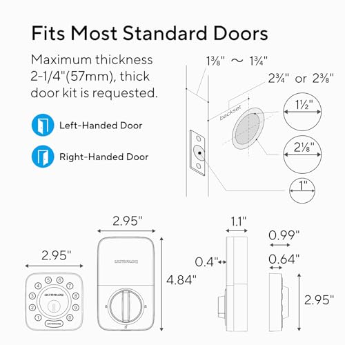 ULTRALOQ UBolt Smart Lock with WiFi Bridge, 6in1 Smart Door Lock