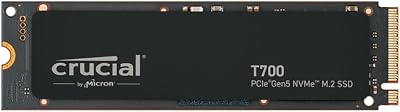 Crucial T700 2TB PCIe Gen5 NVMe M.2 SSD 12,400 MB/s DirectStorage
