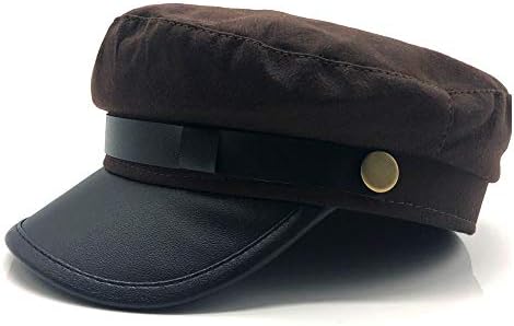 mens leather flat cap