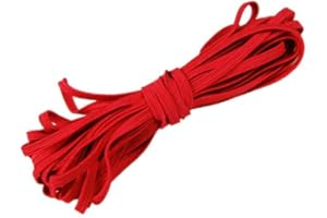 HipGirl Sewing Products-10yd Red Braided Elastic Band for Sewing Clothes,Stretch Strap Flat Elastic Bands for Crafts,High Elastic Cord Band Elastic by The Yard,1/4" Wide Knit Elastic for Sewing Band