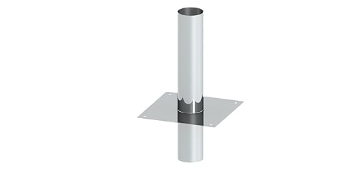 Schornsteinerhöhung/Kaminerhöhung 500mm wirksame Verlängerung, EW einwandig, Wandstärke 0,6mm; Ø 180mm Innendurchmesser, Edel