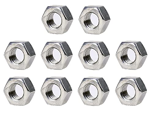 TERF® M8 All Metal Self Locking Hex Steel Nut M8 (8mm) Self Locking Hexagonal Nuts - Pack of 10