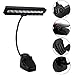 Clip On LED Music Stand Light/Lamp with AC Adapter & USB Cable