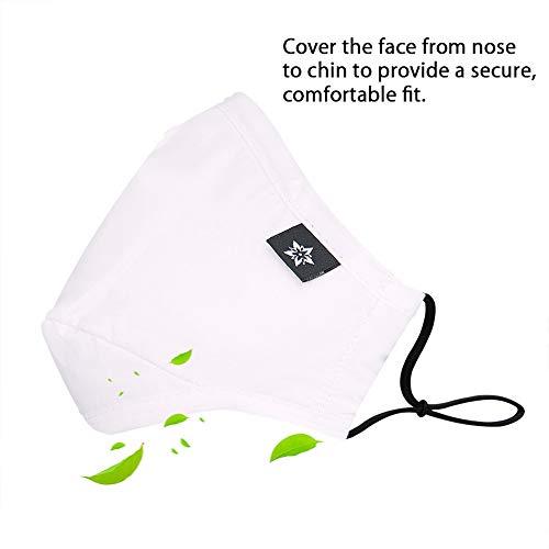 Washable Reusable Mouth Mask Cotton Anti Dust Half Face Mouth Mask for Men Women Dustproof With Adjustable Ear Loops