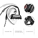 Hongge bluetooth headphones, wireless sports earbuds with silicone earhook for running,CVC 6.0 Noise Canceling waterproof headset for iPhone Samsung (black)