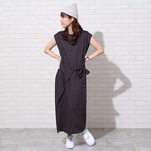 Amazon コーエン レディース Coen シルケット天竺ラップワンピース Black Free ワンピース チュニック 通販