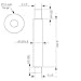 Ceiling Mount Shower Arm with Flange, Straight 8-Inch, G1/2 Thread, Brass Chrome-Plated