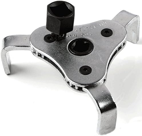 LingSY 2 Way Auto-Adjustable Oil Filter Wrench ， 3 Jaw Design ， 3/8" Square Drive Socket ， Includes 1/2" Adaptor