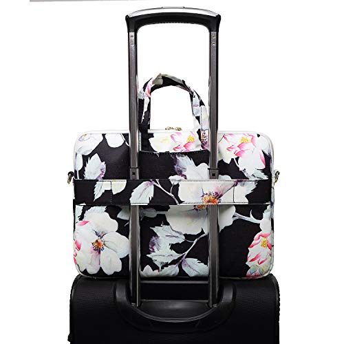 image for Canvaslove Lotus Pattern 15 inch Waterproof Laptop Shoulder Messenger 