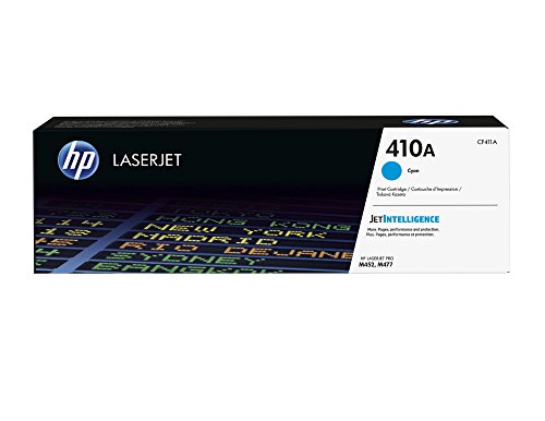 HP 410A (CF411A) Toner Cartridge, Cyan for HP Color LaserJet Pro M452dn, M452dw, M452nw, MFP M377dw, MFP M477fdn, MFP M477fdw, MFP M477fnw