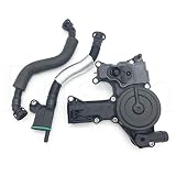 PCV Valve Engine Crankcase Vent Valve Oil Separator with Hose Kit for VW Audi 1.8T 2.0T Replace # 06H 103 495A