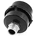 uxcell Air Compressor Intake Filter Muffler Silencer 1/2BSP Male Thread Black