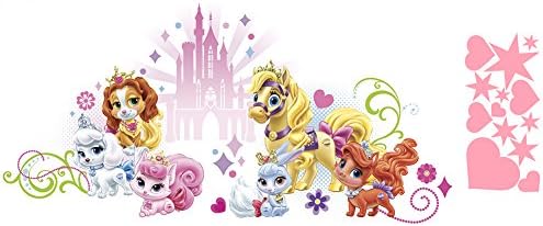Disney Princess Palace Pets Graphic Wall Decals and Hearts &amp; Stars Mini Sheet Bundle