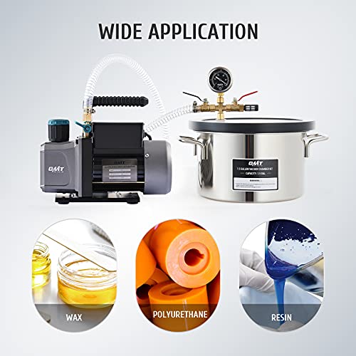 Orion Motor Tech Vacuum Chamber with 3.5cfm Pump, 1.5 Gallon Vacuum