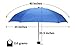 Travel Umbrella with Waterproof Case - Small, Compact Umbrella for Backpacks, Purses, Briefcases or Cars - Versatile, Unisex Design - Made with Water-Resistant Pongee Fabric - Premium Quality - Blue