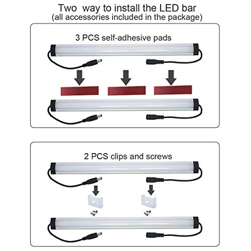 Litever Kitchen Under LED Lighting Kit Plugin, Super Bright, 6