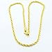 ATJC Mens 24K Yellow Gold Filled Rope Chain Necklace 3mm