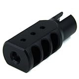 TacFireÂ® Ruger 10/22 10 22 Rifle Aluminum Black Hard Anodized Muzzle Brake with Set Screw