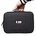 BUBM Travel Universal Electronics Organizer Accessories Handbag Cord Storage Cases Fit iPad mini (Black,7.9'')
