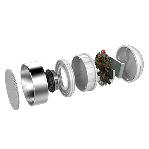 Bluetooth Speaker,QCY Mini Portable Speaker with Bluetooth/USB/TF Card Mode with Call Answer End Function Loudspeaker 10M Stereo Sound Subwoofer Glossy Aluminium Alloy Wireless Speaker (Black)