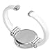 Top Plaza Women Casual Chic Simple Bangle Cuff Bracelet Dress Quartz Watch 6.5 Inches