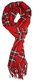 Ted and Jack - Ted's Classic Cashmere Feel Checkered or Plaid Scarf (Classic Red Plaid)