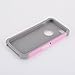 AGRIGLE Shock- Absorption/High Impact Resistant Hybrid Dual Layer Armor Defender Full Body Protective Cover Case Compatible with iPhone 5/5S/SE (Grey-Pink)