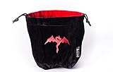 Microfiber Large Dice Bag | Truly Reversible with Dragon Image on Each Side | Stands Up on its Own and Holds 200+ Dice