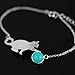 ♥Christmas Gifts♥925 Sterling Silver Bracelet with Amazonite Cat Playing Balls Adjustable Kitten Bracelets with Chain length 6.5''-7.6'', Handmade Unique Jewelry Gift for Little Girls Teen Girls Women