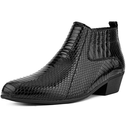 mens dress boots grey