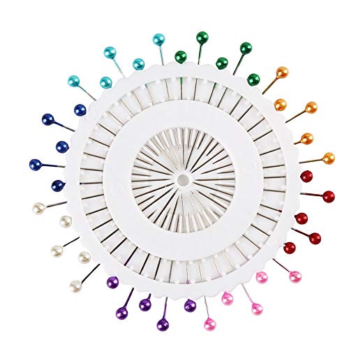 FINGOOO 480 PCS 4mm Sewing Pins Multicolor Straight Pins Head Pins for Dressmaker,Jewelry Decoration - Thumbnail 5