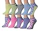 Tipi Toe Women's 20 Pairs Colorful Patterned Low Cut/No Show Socks (NS87-88)