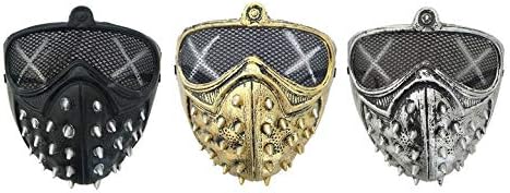 AgoHike Halloween Punk Devil Cosplay Anime Stage Mask Ghost Steps Street Masquerade Death Masks Watch Dogs Rivet Party Face Masks