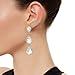 EleQueen Women's Silver-tone Austrian Crystal Tear Drop Pear Shape Long Earrings Clear