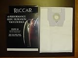 Genuine Riccar Type H Hepa Filtration Vacuum Cleaner Bags (6 pack)