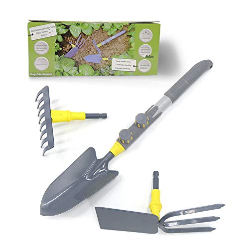Byhagern Garden Tool Set Steel – 3 Piece Gardening Tools Kit with Longer Handle, Gardening Gifts for Women