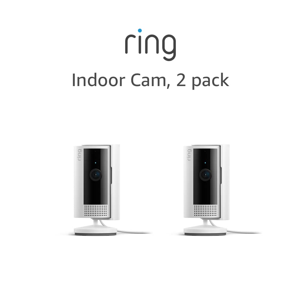 Ring Indoor Cam — Home or business security in 1080p HD video — 2-pack, White