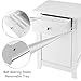 Bonnlo White Nightstand, Small Nightstand with Drawer and Door Cabinet, Wood Nightstand with Storage Organizer, Bedside Table with Drawers, Bedroom Nightstand, End Tables Living Room, Kids' Room, Dorm