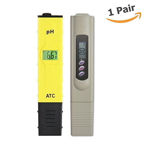 Briidea PH Meter / PH Tester / TDS Meter / TDS Tester / Mini Water Quality Tester, Combo of +/- 0.1ph High Accuracy PH Meter and +/- 2% Readout Accuracy TDS Meter