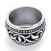 KONOV Jewelry Heavy Wide Vintage Stainless Steel Mens Ring, Size 10