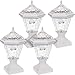 GreenLighting 4 Pack Adonia Solar Post Cap Light for 4 x 4 Wood Posts (White)