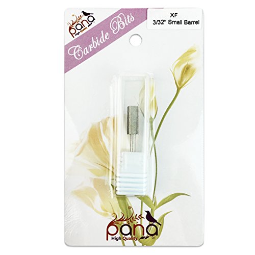 Premium Pana 3/32" Safety Nail Carbide Bit - Silver Small Barrel Head (Grit: Extra Fine - XF) for Electric Dremel Drill Machine