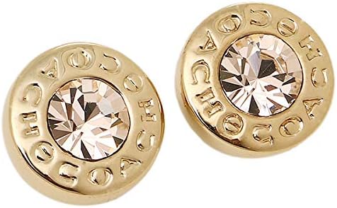 [コーチ] アウトレット ピアス アクセサリー オープンサークル ストーン レディース COACH 54516 (3) ゴールド [並行輸入品]