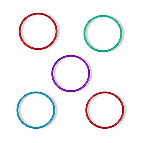 PRALB 18 PCS Plastic Toss Rings Multicolor Toss Rings Random Color Toss Rings for Speed and Agility Practice Games, Carnival, Garden, Backyard, Outdoor Games