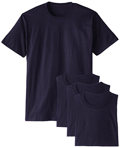 byHanes Hanes Men's ComfortSoft T-Shirt (Pack Of 4) (Navy, Large (Chest 42