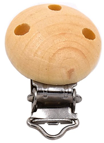 Ocharzy 30Pcs Pacifier Clip Wooden Clip Teething Beads Suspender Clips - Thumbnail 2