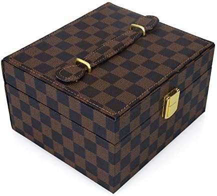 LIAOYLY High-end Luxury PO Leather Box Jewelry Box for Women Multi Purpose Display Box with Velveteen
