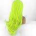 QD-Udreamy Neon Yellow Natural Wavy Lace Front Wigs Natural Looking Wig Replacement Wig Synthetic Hair Wigs for Women