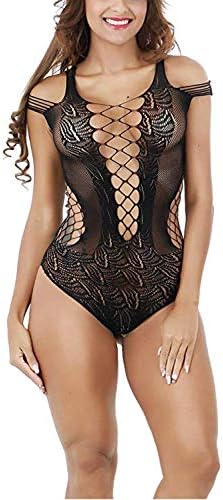 Women Halter Sexy Fishnet Lingerie Teddy Bodysuit Bodystocking Nightie …